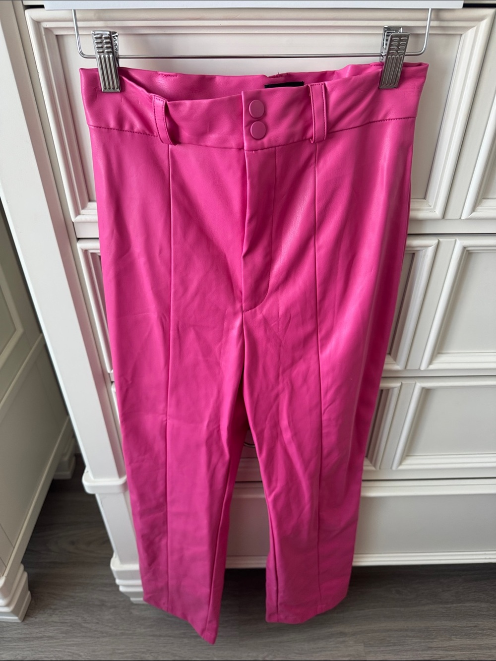 Bardot Hot Pink Faux Leather Pants size small